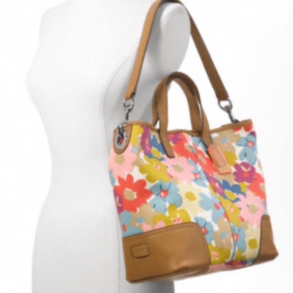 COACH HADLEY FLORAL PRINT DUFFLE - Picture 3 of 14